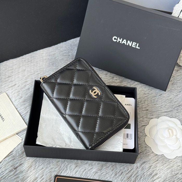 CHANEL 3686 0112 25c ラージジッピー長財布 カヴィア粒革 サイズ:12x8x2cm