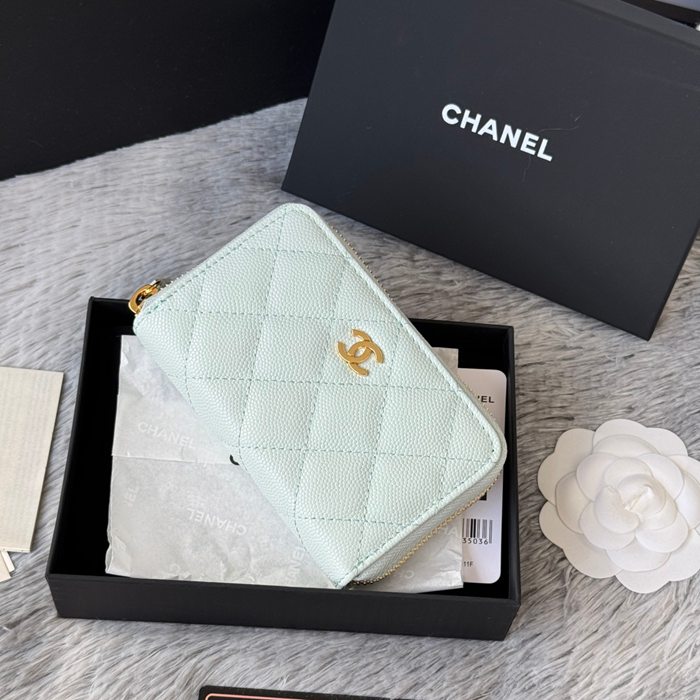 CHANEL 3686 0112 25c ラージジッピー長財布 カヴィア粒革 サイズ:12x8x2cm