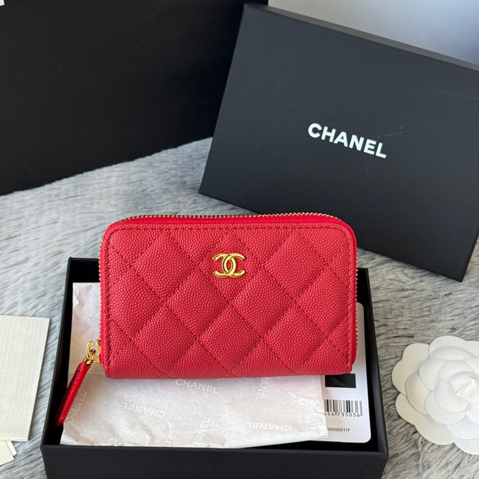 CHANEL 3686 0112 25c ラージジッピー長財布 カヴィア粒革 サイズ:12x8x2cm