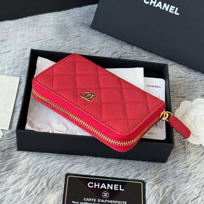 CHANEL 3686 0112 25c ラージジッピー長財布 カヴィア粒革 サイズ:12x8x2cm