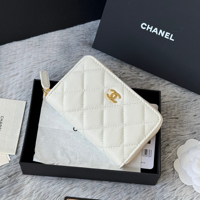 CHANEL 3686 0112 25c ラージジッピー長財布 カヴィア粒革 サイズ:12x8x2cm