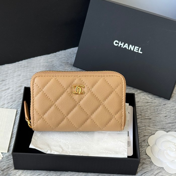 CHANEL 3686 0112 25c ラージジッピー長財布 カヴィア粒革 サイズ:12x8x2cm
