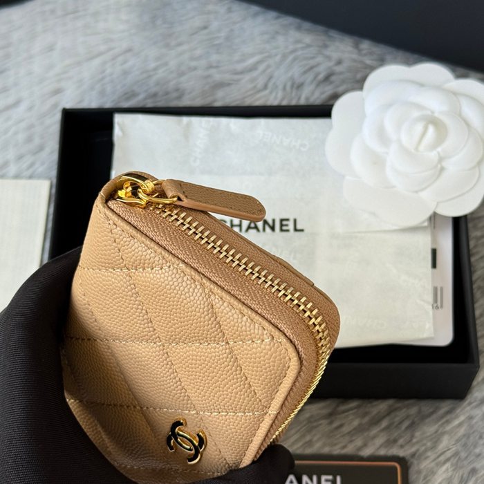 CHANEL 3686 0112 25c ラージジッピー長財布 カヴィア粒革 サイズ:12x8x2cm