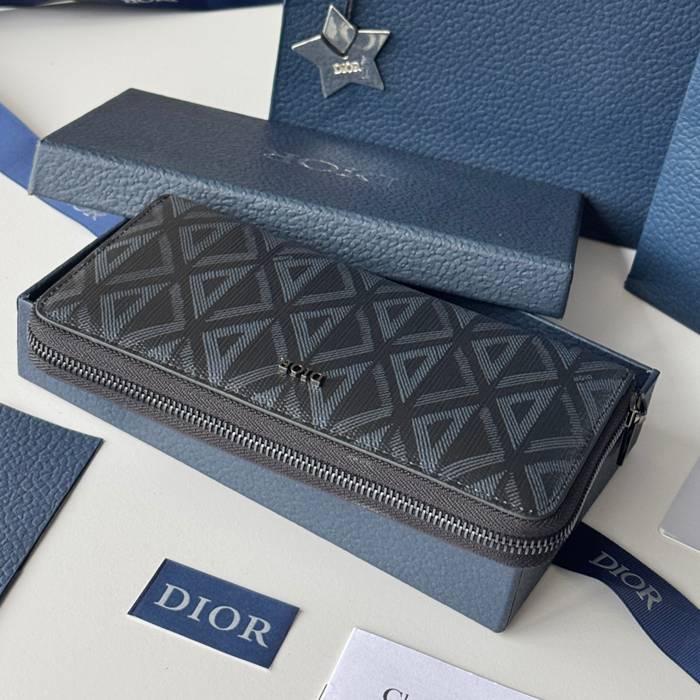 DIOR 2ESBC252YSE 長財布 ジッピー 印花牛皮 サイズ:19.8x11x2.5cm
