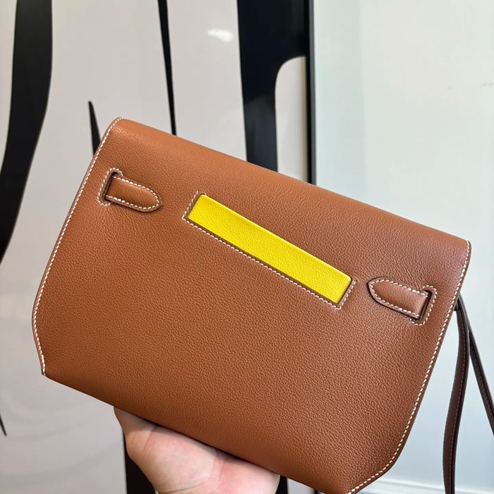 HERMES ケリー デペッシュ 25 クラッチバッグ エバーカラー革 ショルダーストラップ付き サイズ: