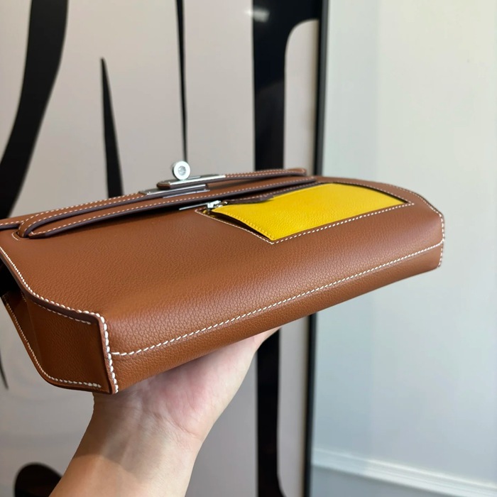 HERMES ケリー デペッシュ 25 クラッチバッグ エバーカラー革 ショルダーストラップ付き サイズ: