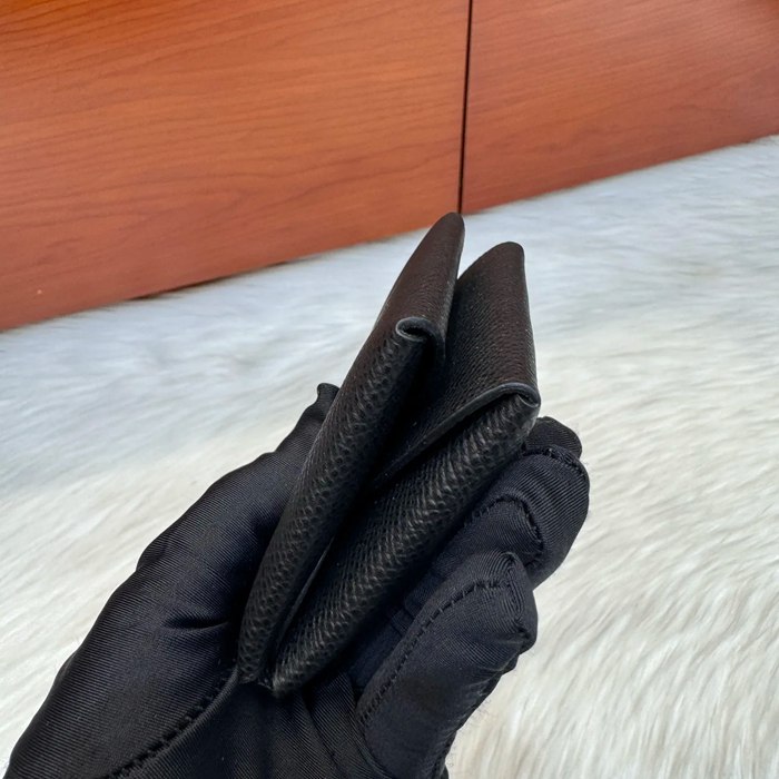HERMES カルヴィ デュオ 二層カードケース エプソム ブラック シルバー金具 サイズ: