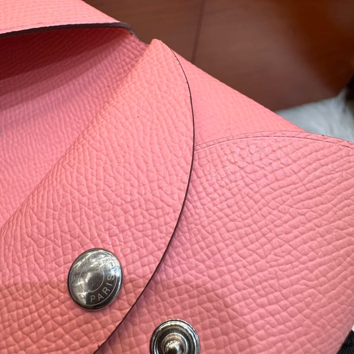 HERMES カルヴィ デュオ 二層カードケース エプソム ミルキーピンク シルバー金具 サイズ: