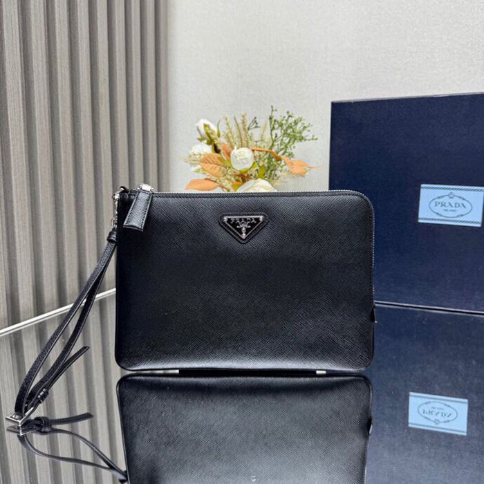 PRADA 2NH024 クラッチバッグ サフィアーノ十字紋 サイズ:24x17cm