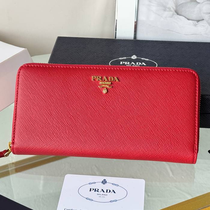 PRADA 1ML506 クラシックジッピー長財布 サフィアーノ十字紋 サイズ:19x12cm