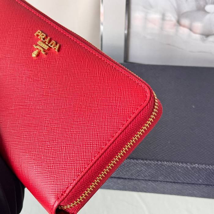 PRADA 1ML506 クラシックジッピー長財布 サフィアーノ十字紋 サイズ:19x12cm