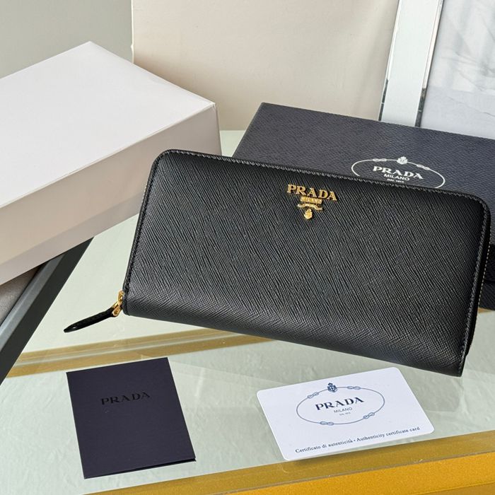 PRADA 1ML506 クラシックジッピー長財布 サフィアーノ十字紋 サイズ:19x12cm