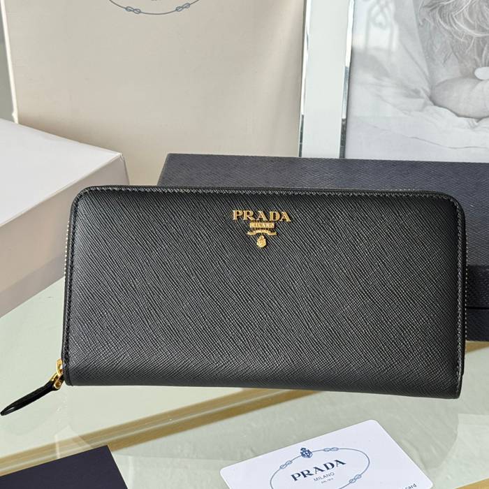 PRADA 1ML506 クラシックジッピー長財布 サフィアーノ十字紋 サイズ:19x12cm