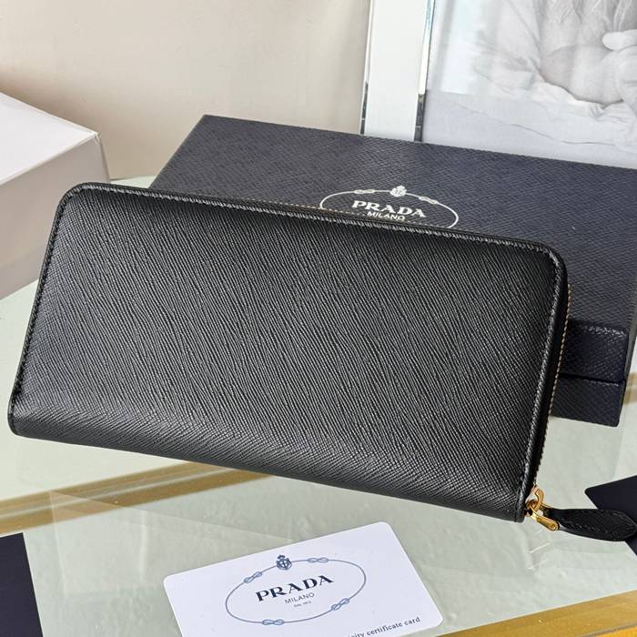 PRADA 1ML506 クラシックジッピー長財布 サフィアーノ十字紋 サイズ:19x12cm