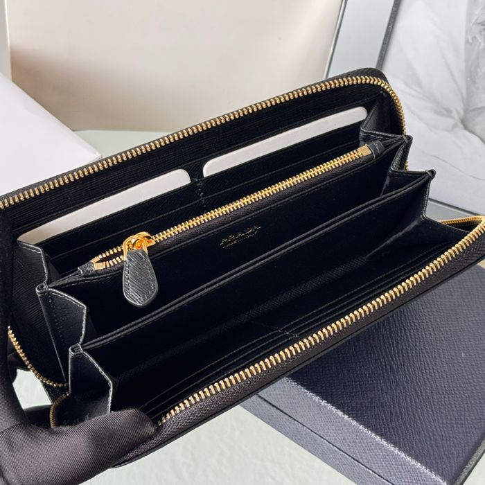 PRADA 1ML506 クラシックジッピー長財布 サフィアーノ十字紋 サイズ:19x12cm