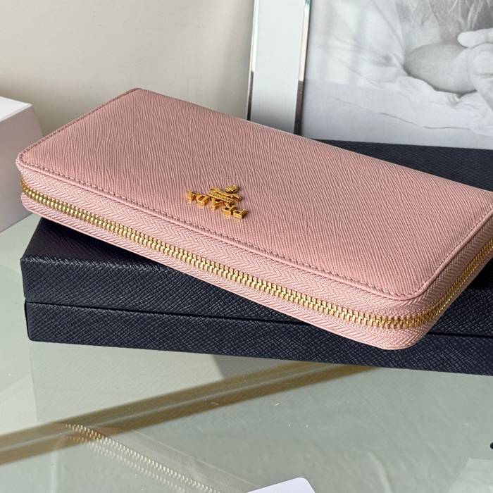 PRADA 1ML506 クラシックジッピー長財布 サフィアーノ十字紋 サイズ:19x12cm