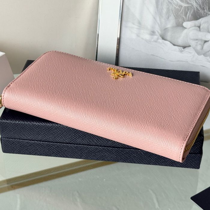 PRADA 1ML506 クラシックジッピー長財布 サフィアーノ十字紋 サイズ:19x12cm