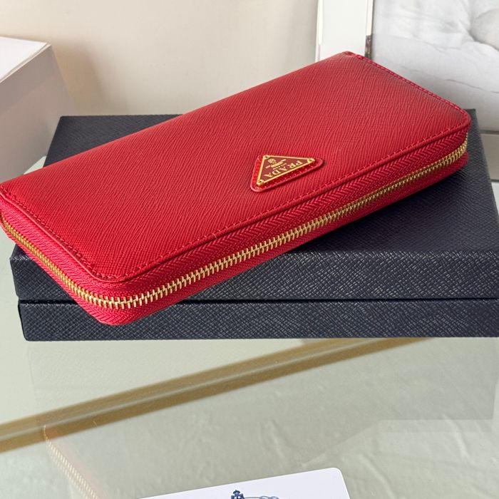 PRADA 1ML506 クラシックジッピー長財布 サフィアーノ十字紋 サイズ:19x12cm