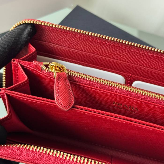 PRADA 1ML506 クラシックジッピー長財布 サフィアーノ十字紋 サイズ:19x12cm