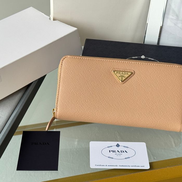 PRADA 1ML506 クラシックジッピー長財布 サフィアーノ十字紋 サイズ:19x12cm