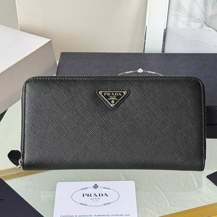 PRADA 1ML506 クラシックジッピー長財布 サフィアーノ十字紋 サイズ:19x12cm