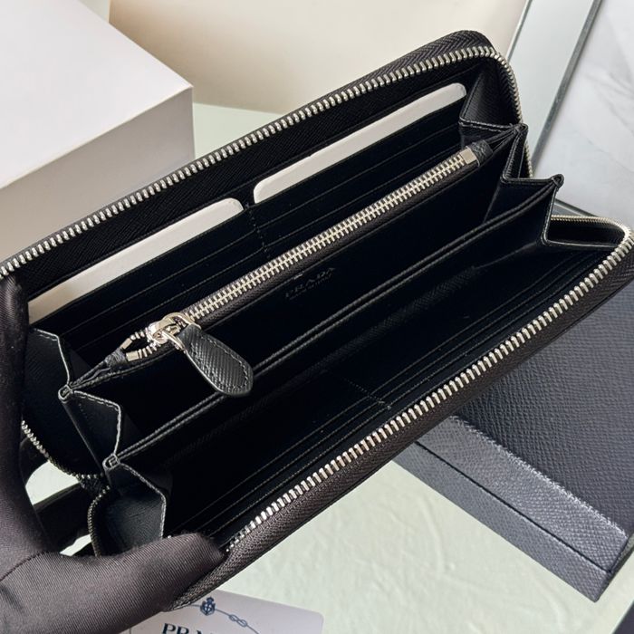 PRADA 1ML506 クラシックジッピー長財布 サフィアーノ十字紋 サイズ:19x12cm