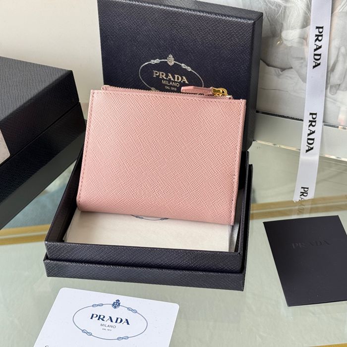 PRADA 1ML050 短財布 サフィアーノ十字紋 牛皮 サイズ:10x9cm
