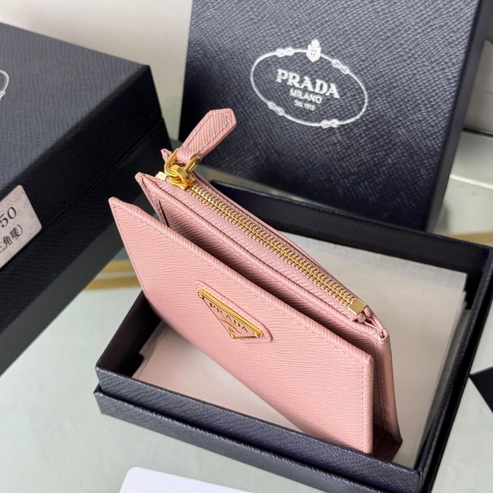 PRADA 1ML050 短財布 サフィアーノ十字紋 牛皮 サイズ:10x9cm
