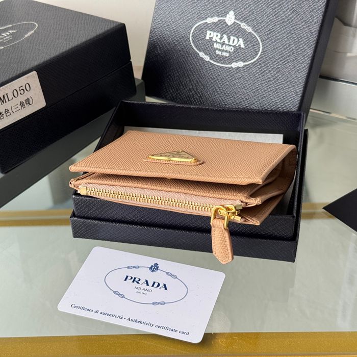PRADA 1ML050 短財布 サフィアーノ十字紋 牛皮 サイズ:10x9cm