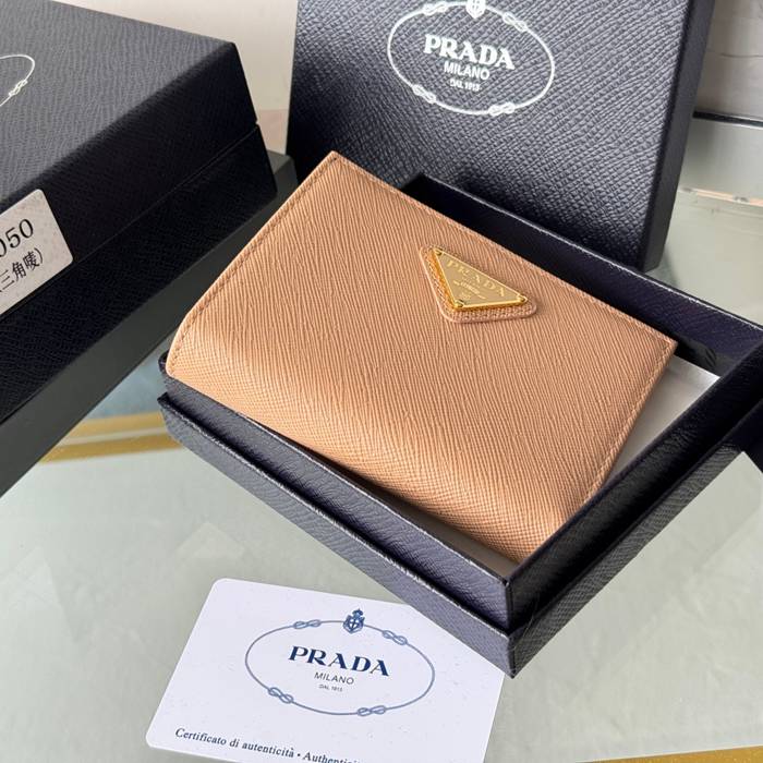 PRADA 1ML050 短財布 サフィアーノ十字紋 牛皮 サイズ:10x9cm