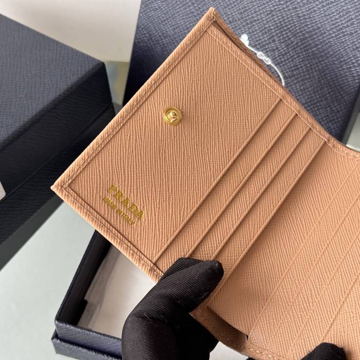PRADA 1ML050 短財布 サフィアーノ十字紋 牛皮 サイズ:10x9cm
