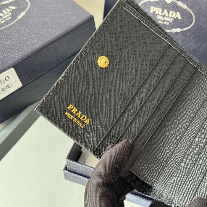 PRADA 1ML050 短財布 サフィアーノ十字紋 牛皮 サイズ:10x9cm