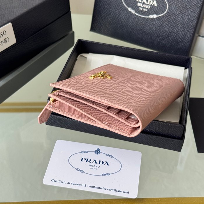PRADA 1ML050 短財布 サフィアーノ十字紋 牛皮 サイズ:10x9cm
