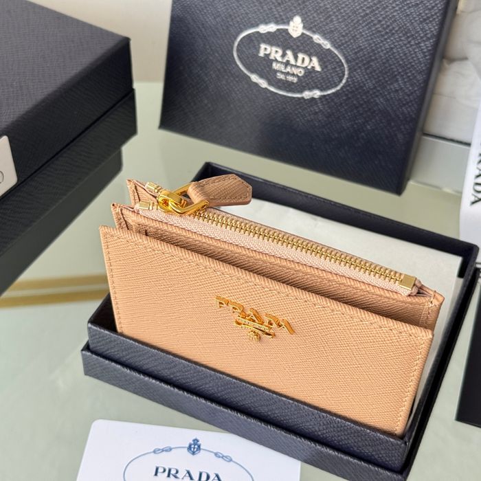 PRADA 1ML050 短財布 サフィアーノ十字紋 牛皮 サイズ:10x9cm