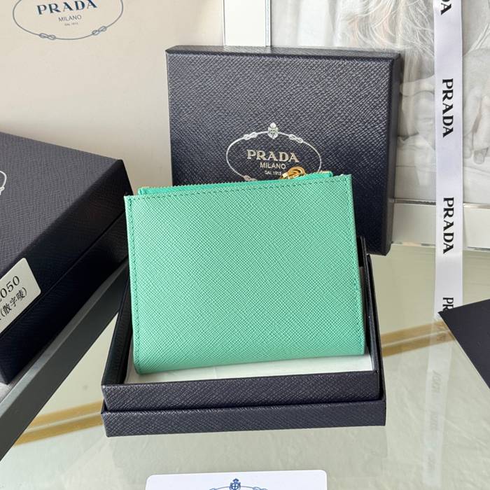 PRADA 1ML050 短財布 サフィアーノ十字紋 牛皮 サイズ:10x9cm