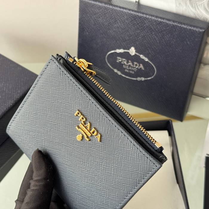 PRADA 1ML050 短財布 サフィアーノ十字紋 牛皮 サイズ:10x9cm