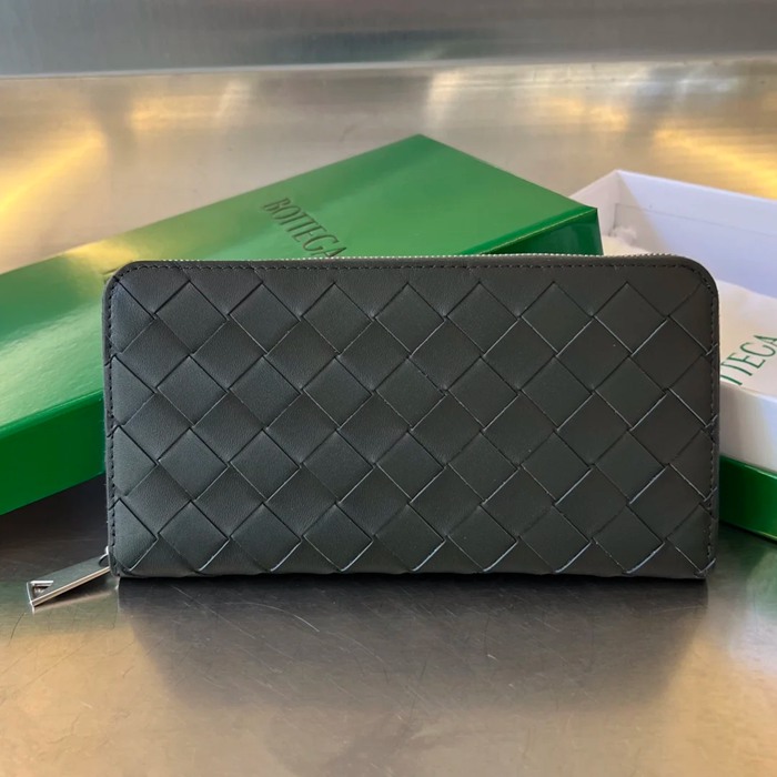 BOTTEGA VENETA BV 593217 メンズ編み財布 クラシック編み牛皮 19x10cm サイズ:19x10cm