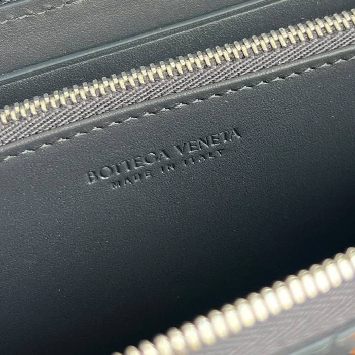 BOTTEGA VENETA BV 593217 メンズ編み財布 三色牛皮編み 19x10cm サイズ:19x10cm
