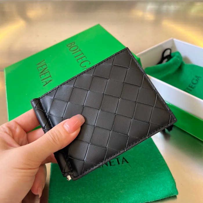 BOTTEGA VENETA BV 592626 新作マネークリップ 編み牛皮 11.5x9x0.5cm サイズ:11.5x9x0.5cm