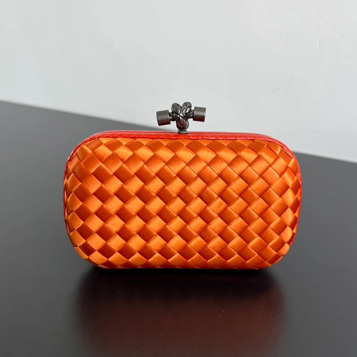 BOTTEGA VENETA BV 8651 ノット イブニングバッグ シルク編み蛇皮トリム 16x10cm サイズ:16x10cm