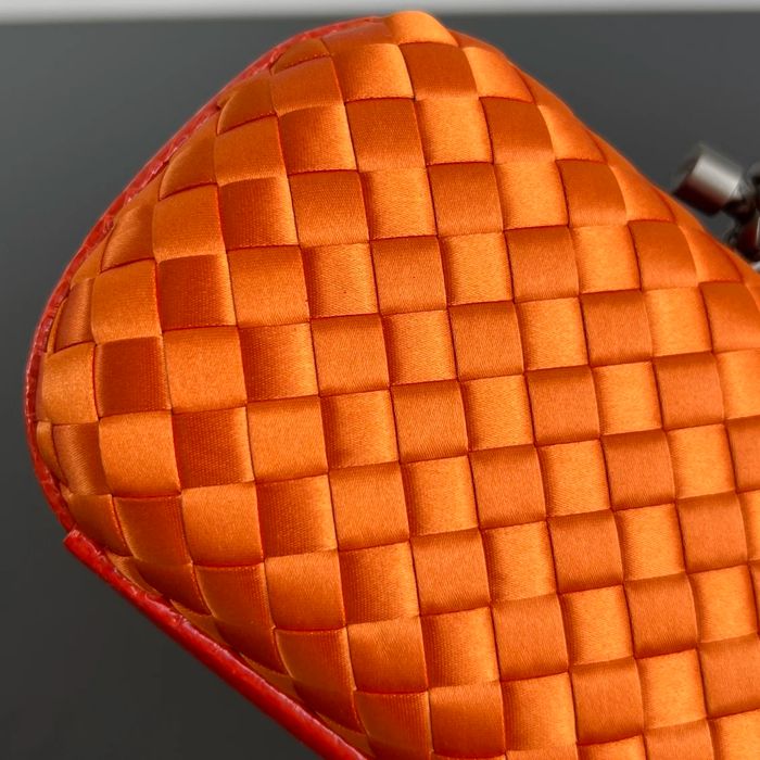 BOTTEGA VENETA BV 8651 ノット イブニングバッグ シルク編み蛇皮トリム 16x10cm サイズ:16x10cm
