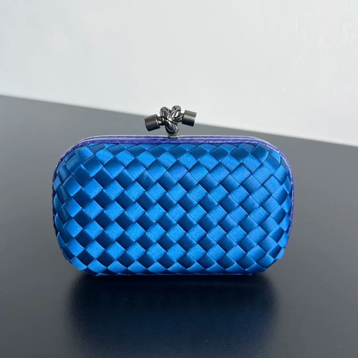 BOTTEGA VENETA BV 8651 ノット イブニングバッグ シルク編み蛇皮トリム 16x10cm サイズ:16x10cm
