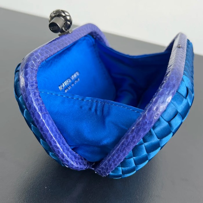 BOTTEGA VENETA BV 8651 ノット イブニングバッグ シルク編み蛇皮トリム 16x10cm サイズ:16x10cm