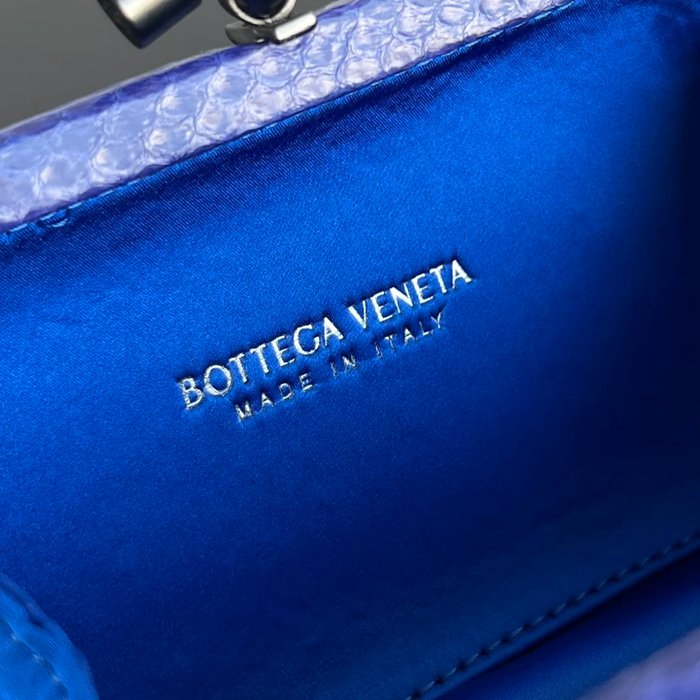 BOTTEGA VENETA BV 8651 ノット イブニングバッグ シルク編み蛇皮トリム 16x10cm サイズ:16x10cm