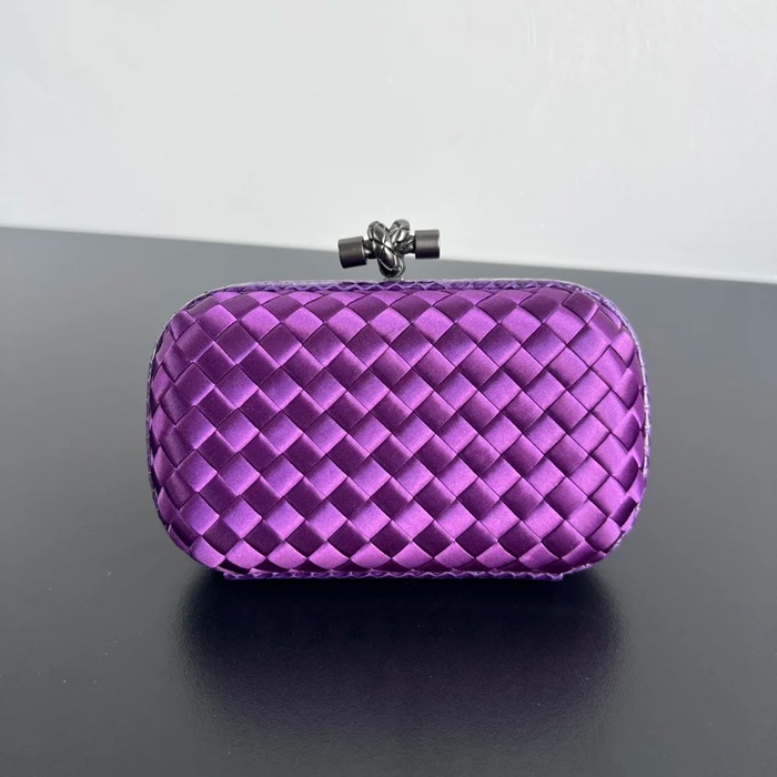 BOTTEGA VENETA BV 8651 ノット イブニングバッグ シルク編み蛇皮トリム 16x10cm サイズ:16x10cm