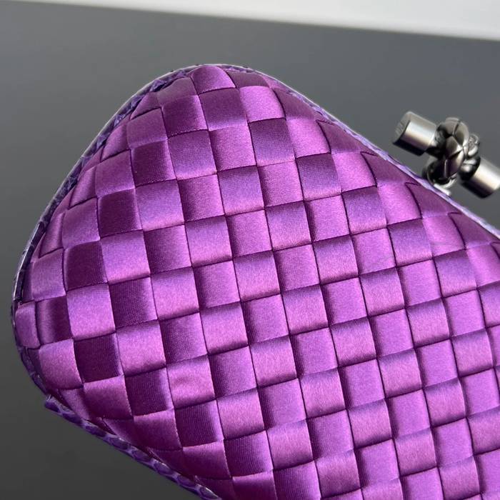 BOTTEGA VENETA BV 8651 ノット イブニングバッグ シルク編み蛇皮トリム 16x10cm サイズ:16x10cm