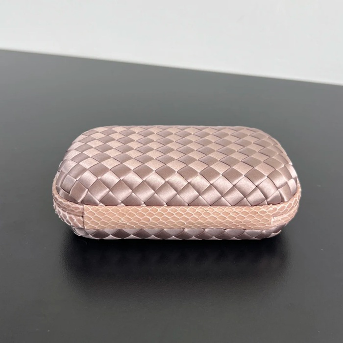BOTTEGA VENETA BV 8651 ノット イブニングバッグ シルク編み蛇皮トリム 16x10cm サイズ:16x10cm