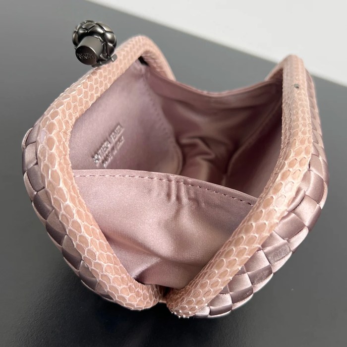 BOTTEGA VENETA BV 8651 ノット イブニングバッグ シルク編み蛇皮トリム 16x10cm サイズ:16x10cm