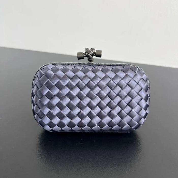 BOTTEGA VENETA BV 8651 ノット イブニングバッグ シルク編み蛇皮トリム 16x10cm サイズ:16x10cm