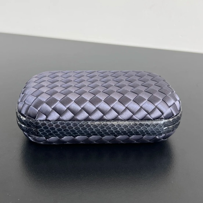 BOTTEGA VENETA BV 8651 ノット イブニングバッグ シルク編み蛇皮トリム 16x10cm サイズ:16x10cm